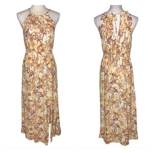 NWT Joie Women Neutral Floral Sleeveless Maxi Dress